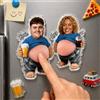 VEELU Magnete Personalizzato con Foto - Calamita Frigorifero Squishy Pancia Personalizzata da Stringere, Calamite Personalizzate Pancia in Acrilico e Silicone, Foto Regalo Divertente per Donna, Uomo e Amici