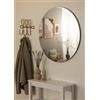 NMK HOME Specchio Rotondo da Parete Moderno 80 cm - Specchiera Bagno per Soggiorno e Camera da Letto