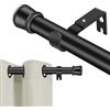 JONA SADO Barra per Tende Robusta per Finestre 80-305 cm, Set di Barre per Tende Regolabili da 2,5 cm con Staffe, Barra per Tende in Metallo per Camera da Letto, Cucina, Soggiorno 25LMG120BLK