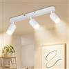 Dehobo Faretti LED Soffitto Orientabili, 3 Faretti da Parete Interno GU10 LED Bianco, Moderna da Soffitto per Camera Cucina Barra, Senza Lampadina