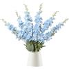 INSUNSIX 6 fiori artificiali delphinium blu, 83,8 cm, fiori artificiali in seta a stelo lungo, per vasi alti, centrotavola per matrimoni, tavoli, decorazione per la casa e interni (azzurro)
