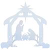 SMEXXY Set Presepe Natalizio da Esterno, Scena Natalizia per Sacra Famiglia, Decorazione per Giardino, 75 x 70 x 40 cm