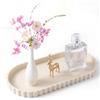 METEOROCK Vassoio Bagno In Silicone - 30,5 x 13,5 cm Vassoio Decorativo Ovale Per Il Piano Di Lavoro Del Bagno o Della Cucina, Vassoi Portoggetti Con Bordo Smerlato, Vassoi Per Il Piano Del Wc e Vasca