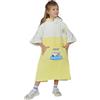 WAVE HAWAII Poncho da bagno per bambini, in cotone naturale, poncho da spiaggia con cappuccio, asciugamano morbido per ragazzi e ragazze, per casa, bagno e viaggio, taglia (Peanuts, XS)