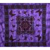 Seamar Telo Copritutto Grande Farfalle 100% Cotone Indiano Stampato 210x240 cm Viola