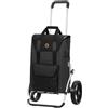 Andersen Royal Shopper Senta 2.0 Nero, Carrello della spesa pieghevole con superficie di carico espandibile, 2 ruote in alluminio, portata 50 kg