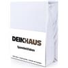 DH DEIN . HAUS DH DEIN.HAUS - Lenzuolo in spugna con angoli elasticizzati, 90 x 200 cm, in cotone, con elastico, facile da pulire, colore: Bianco