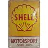 LuckyLinde Targa in metallo in rilievo, per stazioni di servizio, adatta per gli appassionati di Shell Motorsport, officina, garage, 20 x 30 cm