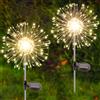 Tierwarf 2 luci solari da giardino, 150 LED, luci solari da giardino, per esterni, 8 modalità, fuochi d'artificio, soffione, lampade solari per cortile, paesaggio, prato, cortile, terrazza, feste, matrimoni