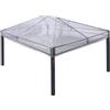 vidaXL Sostituzione Copertura Gazebo Trasparente 400 x 300 x 32 cm PVC, Copertura impermeabile per gazebo, tenda trasparente per esterni, resistente agli agenti atmosferici, ricambio per giardino