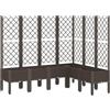 vidaXL Fioriera Giardino con Graticcio Marrone 160x120x142 cm in PP