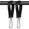 vsshe Cinghie per Amaca All'aperto, 2 Pezzi Cinghie per Altalena, 30 * 2.5cm Fissaggi per Amaca con Moschettoni E Anelli A D,Durevole e Sicuro, Swing Hanging Kit per Amache e Altalene da Campeggio