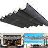 ZFEBHMY Tenda Parasole Retrattile, Esterno Impermeabile Tenda da Sole Scorrevole, Crema Solare Vela Parasole A Onda con Occhielli e Corda per Terrazze Cortili Verande e Gazebo-Dark gray||50x1000cm