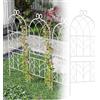 YAVYAV Traliccio da Parete da Giardino in Metallo in Ferro Battuto, Supporto per Piante Rampicanti, 150 X 51 Cm/200 X 51 Cm, Design Classico, per Giardini, Serra, Cortile(White,200 x 51cm)