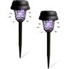 UOEONR Anti - Zanzara solare, lampada anti - zanzara esterna, anti-zanzara UV a 360°, distruttore di mosche non tossico, lampada anti-zanzara per il giardino della cortile posteriore della casa (2 pezzi)