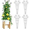 WELDUN 4 tralicci da 75 cm, per piante rampicanti, piante d'appartamento, piante da giardino, per interni ed esterni, per verdure, rose e fiori