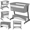 lionelo Thomi Plus Lettino 5 in 1 Culla, Co-Sleeping, Box e Letto Junior | Divano, Altezza Regolabile, Materassi in Schiuma T25, Pareti in Rete Traspirante, Ruote e Accessori Inclusi
