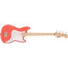 Fender Squier Bronco Bass MN Tahitian Coral - 4-String Electric Bass