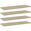 vidaXL Ripiani per Libreria 4pz Rovere Sonoma 60x20x1,5cm Multistrato