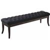 CLP Panca Design Chesterfield Ramses in Tessuto I Panchina Ingresso Capitonné, Telaio Legno Scuro I Panchina Fondo Letto 100 CM, Colore:Nero, Dimensione:150 cm