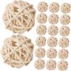 Ciieeo Palline e Diffusore Profumato per Senza Fuoco di Rattan 25 Beige Naturali per Sfere Decorative Realizzate Artigianalmente, Set da 25 Pezzi per Decorazioni