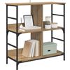 vidaXL Libreria rovere artigianale 78.5 x 33 x 82 cm Legno multistrato, Libreria alla moda, rettangolare, rustica, resistente, spazio ampio, indipendente, arredo per la stanza lettura