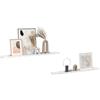vidaXL Scaffale da parete 2 pz Marmo Bianco 100 x 9 x 3 cm