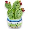 SICILIA BEDDA CAPACI Pianta ficodindia in Vaso, Ceramica di Caltagirone - 3 opzioni Dimensione (1Unità) - Misura Grande