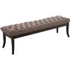 CLP Panca Design Chesterfield Ramses In Tessuto I Panchina Ingresso Capitonné, Telaio Legno Scuro I Panchina Fondo Letto 100 CM, Colore:tortora, Dimensione:150 cm