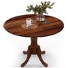 GIANTEX Tavolo da Pranzo Rotondo Moderno, Tavolo da Pranzo in Legno di Gomma, Tavolo Cucina Adatto per 4 Persone, per Cucina e Sala da Pranzo，100 x 100 x 73 cm (Noce)