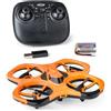 Carson Cyber Drone IR RTF - quadricottero RC con funzione Flip a 360°, modalità Headless, stabilizzazione giroscopica, illuminazione LED, drone radiocomandato, arancione