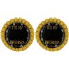 Folat 26854 Compleanno Decorazioni Nero Oro Argento Spilla Pulsante - It's My XX Birthday - Shining Glam - per Compleanni, anniversari, compresi Adesivi con Numeri da 0 a 9 per età 0-102