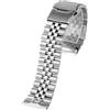 ROUREOX 22MM Cinturino Orologio Sostituzione Metallo, Interfaccia Specializzata, Uomini Braccialetto Distribuzione Acciaio Inossidabile per Seiko PROSPEX Turtle SRPA21J1/SRPE99K1-Argento 5-Bead 22MM