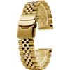 ROUREOX 22MM Cinturino Orologio Sostituzione Metallo, Interfaccia Specializzata, Uomini Braccialetto Distribuzione Acciaio Inossidabile per Seiko PROSPEX Turtle SRPA21J1/SRPE99K1-Oro 5-Bead 22MM