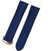 dayeer Cinturino in gomma di nylon per Omega x Swatch uomini deployante fibbia cinturino orologio accessori silicone braccialetto catena, Chiusura in oro blu., 20mm