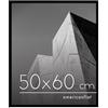 Americanflat Cornice 50x60 cm Nera - Cornice per Foto 60x50 cm con Bordo Sottile e Pannello Protettivo in Plastica - Portafoto con Ganci Seghettati Integrati per Pareti