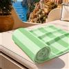 PETTI Artigiani Italiani - Telo Mare Microfibra, Asciugamano Mare o Piscina, Telo per Lettino Spiaggia, Grande 90x180 cm, Righe Verde Chiaro Salvia