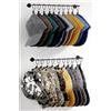 Viklluyr Appendiabiti da parete per cappellini da baseball, organizer con 20 ganci, in metallo, moderno, da parete, per armadio, porta, camera da letto, ingresso, lavanderia, set da 2