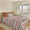 PENSIERI DELICATI Telo Copriletto 170 x 280 cm, Telo Singolo 100% Cotone Pique, Ideale Come Arredo, Coperta Salva Letto 1 Piazza, Fantasia Rodrigo Arancio, 100% Made in Italy