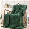inhand Coperte in pile, super morbide, in flanella, accoglienti, per adulti, lavabile, leggera, per divano, letto, ufficio, dimensioni coperte calde in peluche per tutte le stagioni (127 x 152 cm,