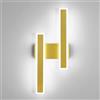 Comely Applique LED Parete Moderne, 32W Design Minimalista Lampada da Parete Interno, 6500K Luce Bianca Lampada a Muro per Camera da Letto Corridoio Soggiorno (Oro)