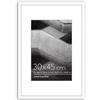 Americanflat Cornice 30x45 cm Bianca - Cornice Foto 20x30 cm con Passepartout o 45x30 cm Senza Passepartout - Portafoto con Bordo Sottile in PVC e Pannello Protettivo in Plastica