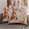 PETTI Artigiani Italiani - Coppia di Federe Cuscino Pasquali 50x30 cm in Microfibra, Cuscini Arredo di Pasqua, per Camera da Letto, Divano, Salotto, Set 2 Fodere Copricuscino, 100% Made in Italy