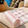 PETTI Artigiani Italiani - Telo Mare Microfibra, Asciugamano Mare o Piscina, Telo per Lettino Spiaggia, Grande 90x180 cm, Righe Bianco Cipria Chiaro