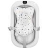 HUOLE Vaschetta da Bagno Pieghevole, Vaschetta Bagnetto Neonato con Indicatore di Temperatura, Vaschetta da Bagno Portatile, Foro di Drenaggio, per Bambini da 0 a 24 Mesi80*50 * 23-grigio
