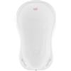 Hylat Baby Hug Me Bianca Vaschetta Bagnetto Neonato con Tappo - Certificato TÜV Rheinland - Stabile e Confortevole, Ideale per Bambini fino a 12 Mesi - Vasca Neonato Bagnetto - Collezione Lite