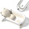 SUPERBE BEBE Bagnetto per bambini pieghevole con cuscino da bagno/Vaschetta bagno neonato XL con termometro per il controllo della temperatura dell'acqua/Dalla nascita ai 2 anni