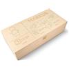 GRAVURZEILE Scatola dei ricordi con incisione per bambini - Ragazza e ragazzi - Scatola in legno personalizzabile con dati di nascita - Dimensioni: 32 x 19 x 9 cm - Regalo per nascita battesimo & compleanno -