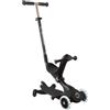 Globber - GO-UP Deluxe Lights 360 - Monopattino evolutivo a 3 ruote con sedile e modulo 360, per bambini dai 15 mesi ai 6 anni, nero