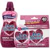 Generico Set Ninfea Viola Completo per Bucato, Ammorbidente Concentrato, Profuma Bucato Liquido 220ml, Profumatore per Armadi e Cassetti, Fragranza Floreale, 26 Lavaggi